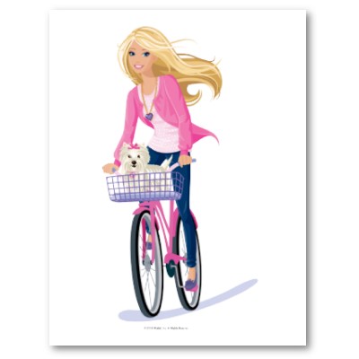 barbie bike race